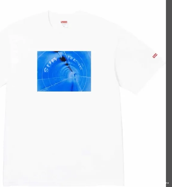 Space Time Black S-XL Tee Short Sleeve White Tunnel Tunnel and SS24 T-shirt 0325